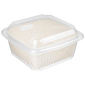 221143125/01 Контейнер квадратный с вкладышем и крышкой 'Bergamo' 2.2л (светло-бежевый)