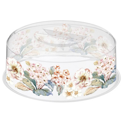 221159801/00 Крышка для СВЧ 'Bergamo' d250мм с декором (бесцветный)