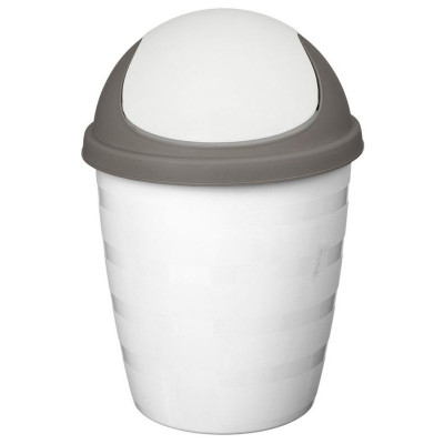 221308421/03 Контейнер для мусора 'Rambai' круглый 1.5л (светло-серый)-1