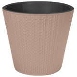 221600527/01 Горшок для цветов 'Velvet' d330мм, 16л на колесиках (бежевый)