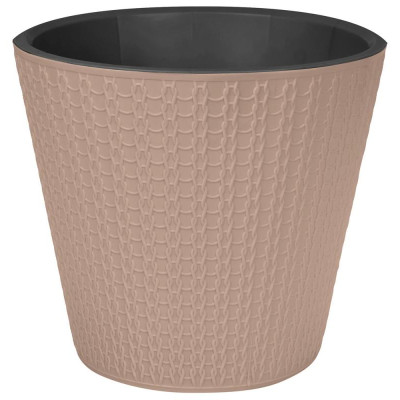 221600527/01 Горшок для цветов 'Velvet' d330мм, 16л на колесиках (бежевый)
