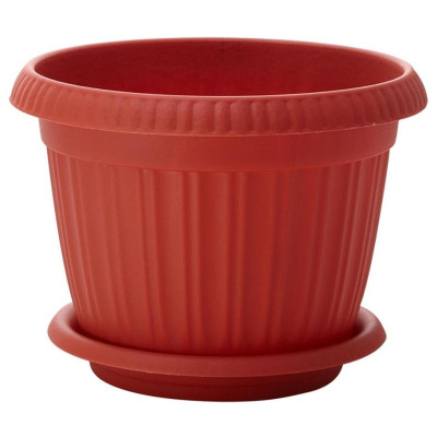 221601632/01 Горшок для цветов 'Basil' D230мм, 4л с поддоном (терракотовый)