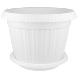 221601733/0110 Горшок для цветов 'Basil' d280мм 7.2л с поддоном (мраморный)