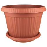 221601932/01 Горшок для цветов 'Basil' D420мм, 24.6л с поддоном (терракотовый)