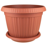 221601932/01 Горшок для цветов 'Basil' D420мм, 24.6л с поддоном (терракотовый)