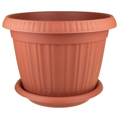 221601932/01 Горшок для цветов 'Basil' D420мм, 24.6л с поддоном (терракотовый)