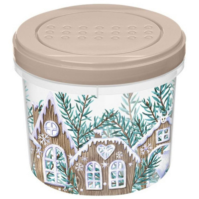 222107027/03 Банка с завинчивающейся крышкой ' Asti' 0.7л с декором (бежевый)