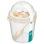 222124125/01 Контейнер 'IZI-GO' для завтрака 450мл с ложкой (светло-бежевый)