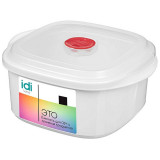 222124729/01 Емкость для СВЧ 'Bergamo' 2.5л с клапаном (белый)