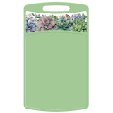 222132418/08 Доска разделочная 'Bergamo' прямоугольная 260x155x3.5мм с декором (зеленый)