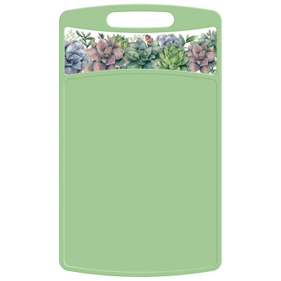 222132518/08 Доска разделочная 'Bergamo' прямоугольная 335x220x4мм с декором (зеленый)