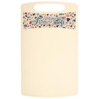 223134125/01 Доска разделочная 'Bergamo' прямоугольная 260x155x3.5мм с декором Терраццо (светло-беж)