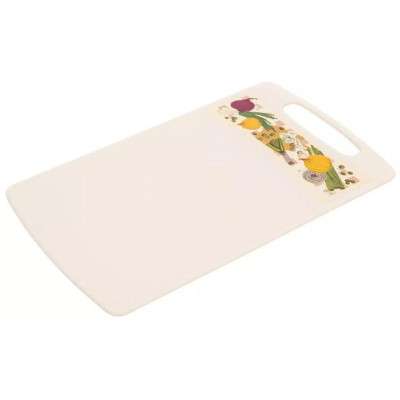 223134225/01 Доска разделочная 'Bergamo' прямоугольная 335x220x4мм с декором Терраццо (светло-беж)-1