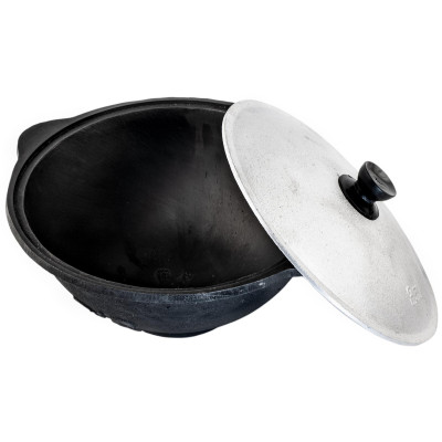 Казан чугунный с крышкой JENNA JN-00409 3.5л (плоское дно)-1