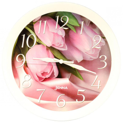 Часы настенные JENNA JN-100010 (белое кольцо)