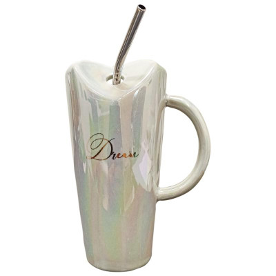 00513-JN Кружка с трубочкой JENNA