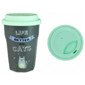 Кружка 360мл с крышкой Любимый кот, вид 1 ZPX21903/1