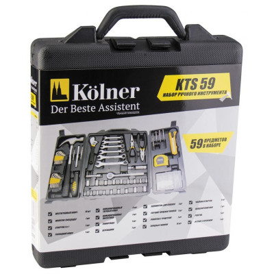 Набор ручного инструмента в пластиковом кейсе Kolner KTS 59-5