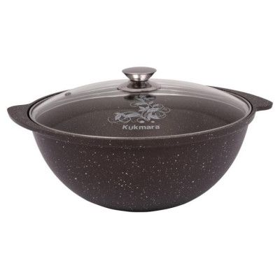 Казан для плова Kukmara кмк47а АП кофейный мрамор
