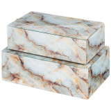 Набор шкатулок из 2-х шт коллекция "МРАМОР" 21*12**6,5 см / 23*15*8,5 см LEFARD 06-342