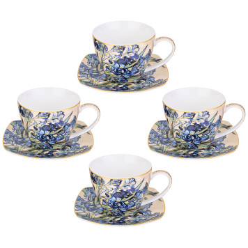 Чайный набор "ИРИСЫ" (в. ван гог) на 4 пер. 8 пр. 250 мл (кор=8наб.) LEFARD 104-1019