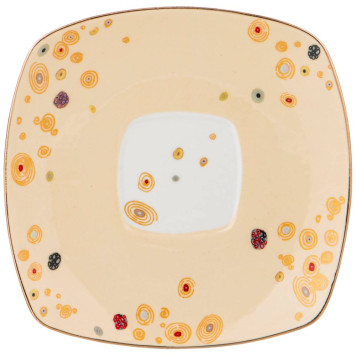 Чайный набор "ПОЦЕЛУЙ" (г. климт) на 2пер.4пр.250 мл, кремовый, серый (кор=12наб.) LEFARD 104-666-2