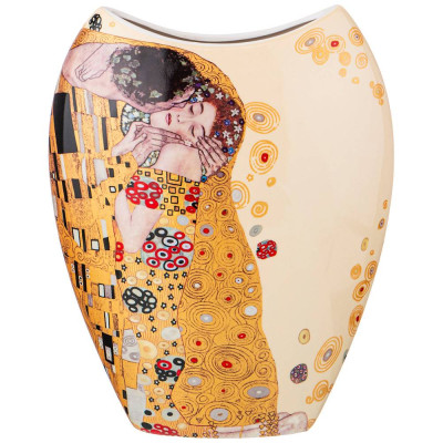 Ваза "ПОЦЕЛУЙ" (г. климт) 25,5 см, кремовая (кор=12шт.) LEFARD 104-674