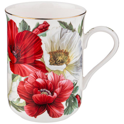 Кружка "МАКИ" 350 мл (кор=48шт.) LEFARD 104-758