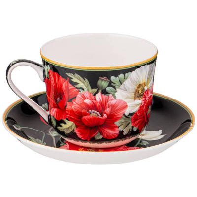 Чайная пара "МАКИ" 500 мл черная (кор=18наб.) LEFARD 104-761-1