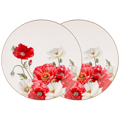 Набор тарелок закусочных "МАКИ" 2 шт. 20,5 см (кор=24наб.) LEFARD 104-768