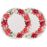 Набор тарелок обеденных "МАКИ" 2 шт. 25,5 см (кор=18наб.) LEFARD 104-770