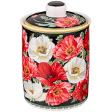 Банка с крышкой "МАКИ" 14,5*10,5 см 750 мл черная (кор=24шт.) LEFARD 104-781