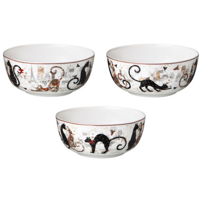 Салатник - тарелка суповая "ПАРИЖСКИЕ КОТЫ" 800 мл 15,5*6,5 см (кор=36шт.) LEFARD 104-832-1-1