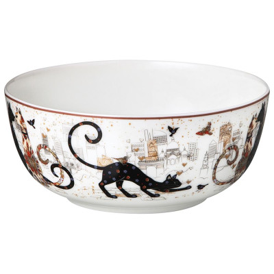 Салатник - тарелка суповая "ПАРИЖСКИЕ КОТЫ" 800 мл 15,5*6,5 см (кор=36шт.) LEFARD 104-832-1