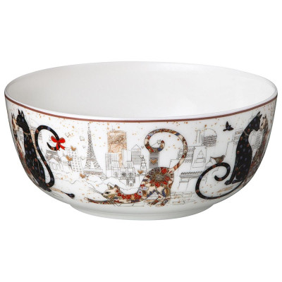 Салатник - тарелка суповая "ПАРИЖСКИЕ КОТЫ" 800 мл 15,5*6,5 см (кор=36шт.) LEFARD 104-832-1-4