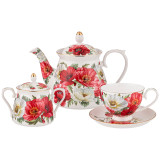 Чайный сервиз "МАКИ" на 6 пер. 14 пр. 1000/420/250 мл (кор=2 наб.) LEFARD 104-874