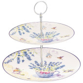 Блюдо двухъярусное "ПРОВАНС ЛАВАНДА" 20,5 / 27 см (кор=18шт.) LEFARD 104-882