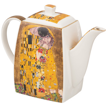 Чайный сервиз "ПОЦЕЛУЙ" (г. климт) на 6 пер. 14 пр. 1300/300/250 мл золотой (кор=2наб.) LEFARD 104-907-1