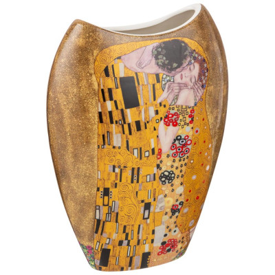 Ваза "ПОЦЕЛУЙ" (г. климт) 25,5 см, золотая (кор=12шт.) LEFARD 104-908-1