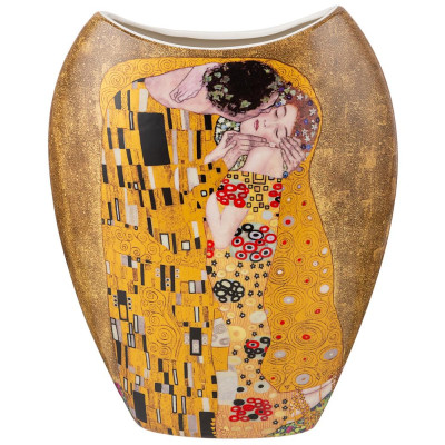 Ваза "ПОЦЕЛУЙ" (г. климт) 25,5 см, золотая (кор=12шт.) LEFARD 104-908