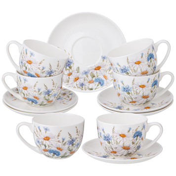 Чайный набор "SENTIMENT" на 6 пер. 12 пр. 330 мл (кор=6наб.) LEFARD 104-986