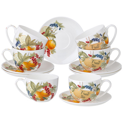 Чайный набор "FRUIT BASKET" на 6 пер. 12 пр. 330 мл (кор=6наб.) LEFARD 104-996
