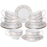 Чайный набор " СВАДЕБНЫЙ" на 6 пер. 12 пр. 300 мл (кор=6наб.) LEFARD 115-370