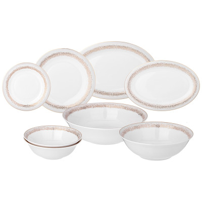 Сервиз обеденный "ЗОЛОТОЙ ПЕСОК" на 6 пер. 23 пр. (кор=1наб.) LEFARD 115-383