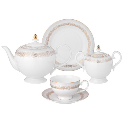 Сервиз чайный "ЗОЛОТОЙ ПЕСОК" на 6 пер. 20 пр. (кор=1наб.) LEFARD 115-385