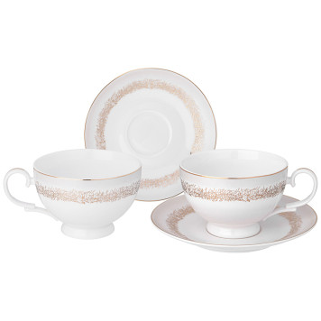 Чайный набор "ЗОЛОТОЙ ПЕСОК" на 2 пер. 4 пр. (кор=8наб.) LEFARD 115-386