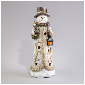 Статуэтка "СНЕГОВИК" с led-подсветкой 12,5х12х33,7 см LEFARD 121-108