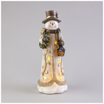 Статуэтка "СНЕГОВИК" с led-подсветкой 12,5х12х33,7 см LEFARD 121-108-3