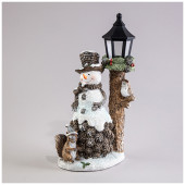 Статуэтка "СНЕГОВИК" с led-подсветкой 17,5х11,5х30 см LEFARD 121-114