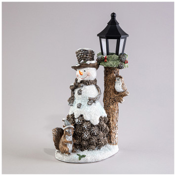 Статуэтка "СНЕГОВИК" с led-подсветкой 17,5х11,5х30 см LEFARD 121-114